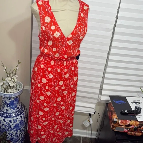 open lace back dress Lucky to Love Maxi Dress Black / Red Floral